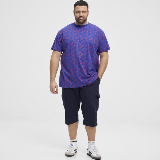 North Latitude T-Shirt Printed Allover Blue - T-paidat - Isot T-paidat 2XL – 14XL