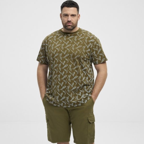 North Latitude T-shirt Allover Printed Green - T-paidat - Isot T-paidat 2XL – 14XL