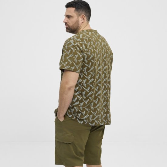 North Latitude T-shirt Allover Printed Green - T-paidat - Isot T-paidat 2XL – 14XL