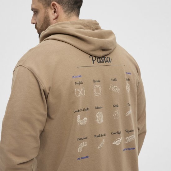 North Latitude Hoodie with Zipper Dark Sand TALL - TALL collegepaidat - 