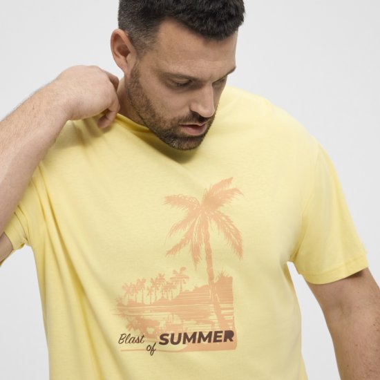 North Latitude T-Shirt Printed Yellow - T-paidat - Isot T-paidat 2XL – 14XL
