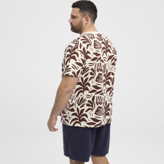 North Latitude T-Shirt Printed Allover Bordeaux - T-paidat - Isot T-paidat 2XL – 14XL