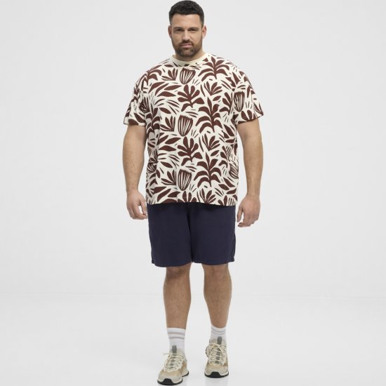 North Latitude T-Shirt Printed Allover Bordeaux - T-paidat - Isot T-paidat 2XL – 14XL