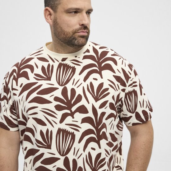 North Latitude T-Shirt Printed Allover Bordeaux - T-paidat - Isot T-paidat 2XL – 14XL