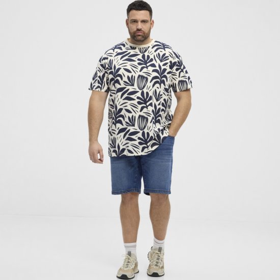 North Latitude T-shirt Allover Printed Navy - T-paidat - Isot T-paidat 2XL – 14XL