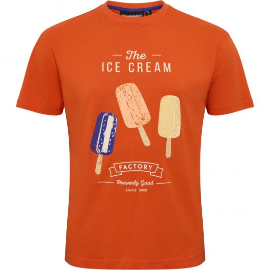 North Latitude T-Shirt Ice Cream Orange - T-paidat - Isot T-paidat 2XL – 14XL