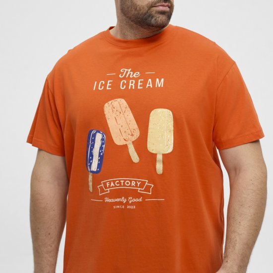 North Latitude T-Shirt Ice Cream Orange - T-paidat - Isot T-paidat 2XL – 14XL