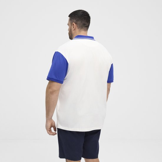 North Latitude Polo Short Sleeve Blue And White - Pikeepaidat - Miesten isot pikeepaidat