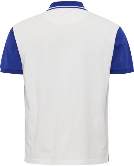 North Latitude Polo Short Sleeve Blue And White - Pikeepaidat - Miesten isot pikeepaidat