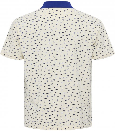 North Latitude Polo Pique Printed Off-White TALL - MIESTEN VAATTEET MT-6XLT - Pitkien miesten vaatteet