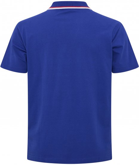 North Latitude Polo Pique V-Neck Blue - Pikeepaidat - Miesten isot pikeepaidat