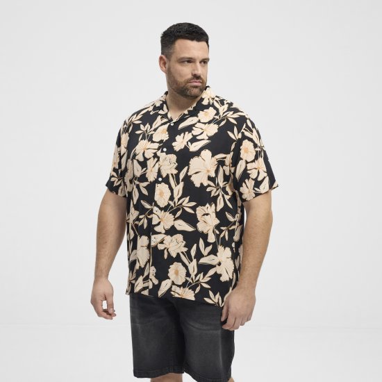 North Latitude Shirt Cuba Short Sleeve Navy - Kauluspaidat - Miesten isot kauluspaidat 2XL – 8XL