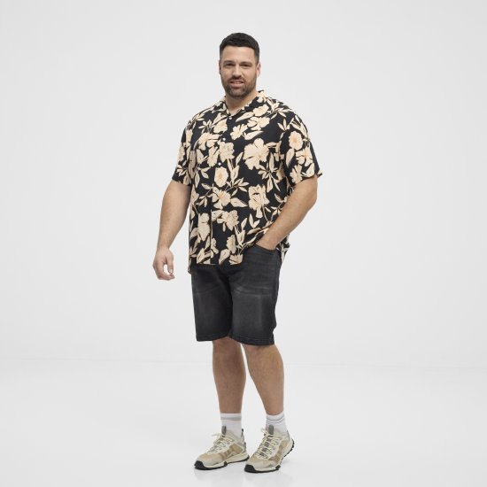 North Latitude Shirt Cuba Short Sleeve Navy - Kauluspaidat - Miesten isot kauluspaidat 2XL – 8XL