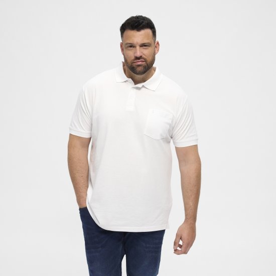 North Latitude Polo Short Sleeve White - Pikeepaidat - Miesten isot pikeepaidat