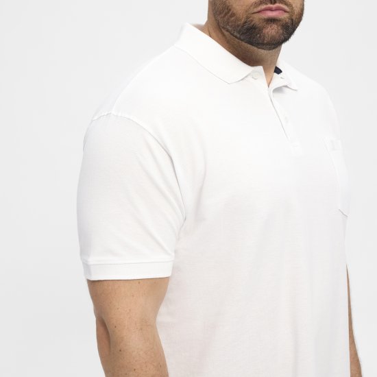 North Latitude Polo Short Sleeve White - Pikeepaidat - Miesten isot pikeepaidat