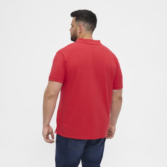 North Latitude Polo Short Sleeve Red - Pikeepaidat - Miesten isot pikeepaidat