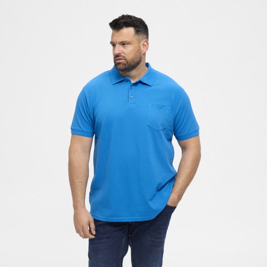 North Latitude Polo Short Sleeve Blue - Pikeepaidat - Miesten isot pikeepaidat