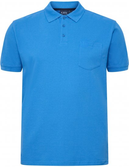 North Latitude Polo Short Sleeve Blue - Pikeepaidat - Miesten isot pikeepaidat