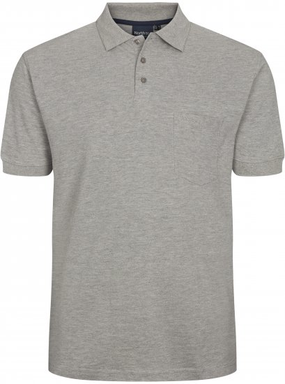 North Latitude Polo Short Sleeve Grey TALL - MIESTEN VAATTEET MT-6XLT - Pitkien miesten vaatteet