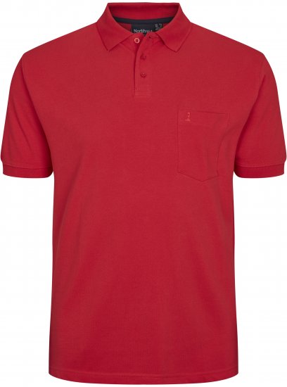 North Latitude Polo Short Sleeve Red TALL - MIESTEN VAATTEET MT-6XLT - Pitkien miesten vaatteet