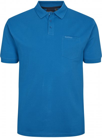 North Latitude Polo Short Sleeve Cobalt Blue - MIESTEN VAATTEET MT-6XLT - Pitkien miesten vaatteet