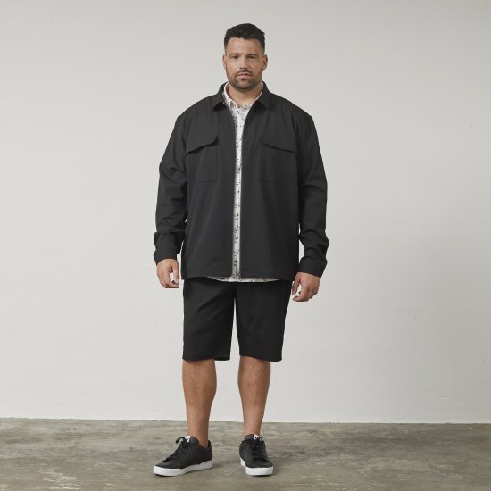 North Latitude 61106 Täysivetoketjullinen Pukutyylinen Päällyspaita Musta - Takit - Miesten Takit, isot koot – 2XL – 12XL