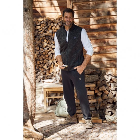 JP1880 Sweatpants Joggers Straight Cut Basic Fit Black TALL - MIESTEN VAATTEET MT-6XLT - Pitkien miesten vaatteet