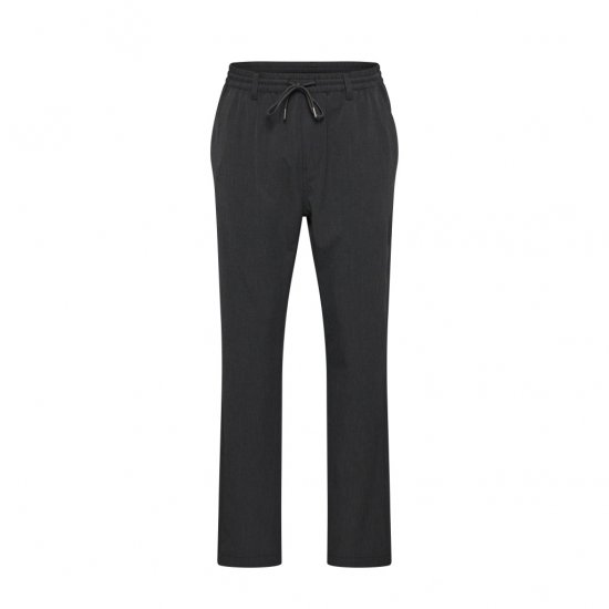 North Latitude Dress Pants Elastic Waist Dark Grey Melange - Miesten housut isot koot - Isojen miesten housut