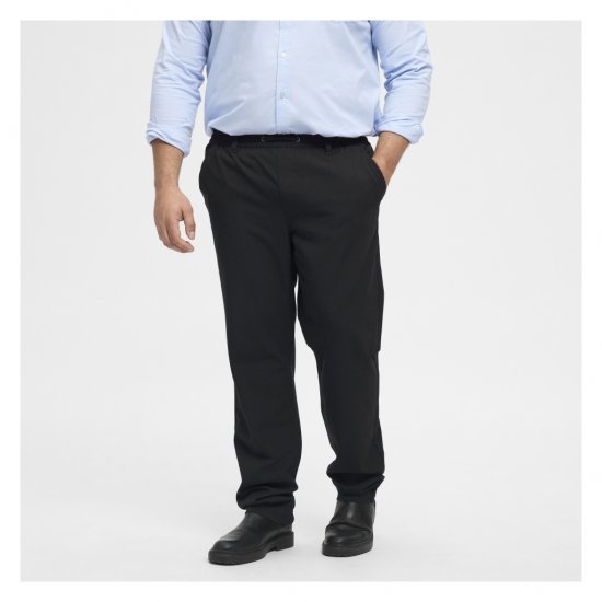 North Latitude Dress Pants Elastic Waist Black - Miesten housut isot koot - Isojen miesten housut