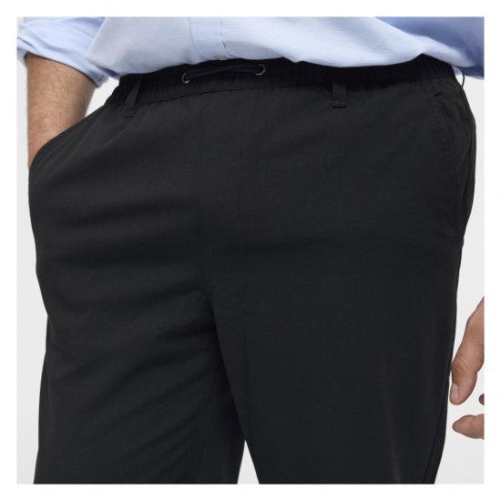 North Latitude Dress Pants Elastic Waist Black - Miesten housut isot koot - Isojen miesten housut