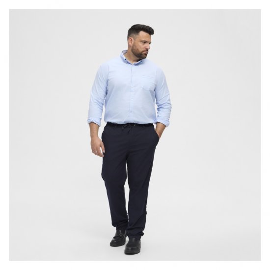 North Latitude Dress Pants Elastic Waist Navy Blue - Miesten housut isot koot - Isojen miesten housut