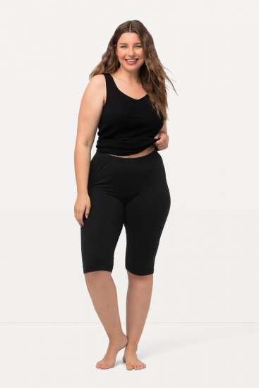 Ulla Popken Stretch Knit Bike Shorts Black - Ulla Popken - Ulla Popken plus-size-vaatteet