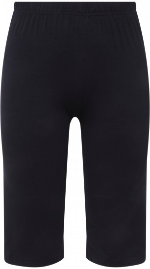 Ulla Popken Stretch Knit Bike Shorts Blue - Naisten farkut ja housut isot koot - 