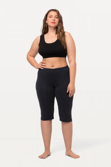 Ulla Popken Stretch Knit Bike Shorts Blue - Ulla Popken - Ulla Popken plus-size-vaatteet