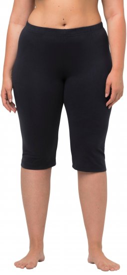 Ulla Popken Stretch Knit Bike Shorts Blue - Naisten farkut ja housut isot koot - 