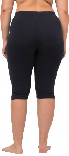 Ulla Popken Stretch Knit Bike Shorts Blue - Naisten farkut ja housut isot koot - 