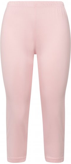 Ulla Popken Basic Stretch Knit Capris Pink - Naisten farkut ja housut isot koot - 