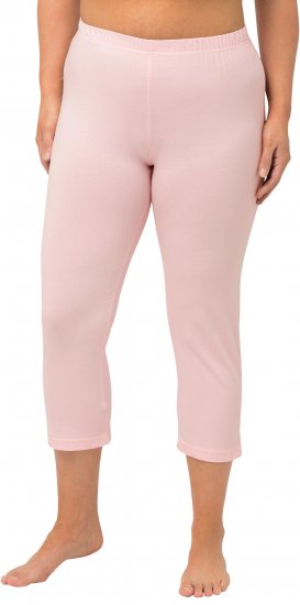 Ulla Popken Basic Stretch Knit Capris Pink - Naisten farkut ja housut isot koot - 