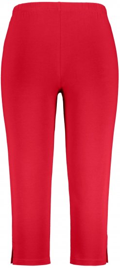 Ulla Popken Basic Stretch Knit Capris Red - Naisten farkut ja housut isot koot - 