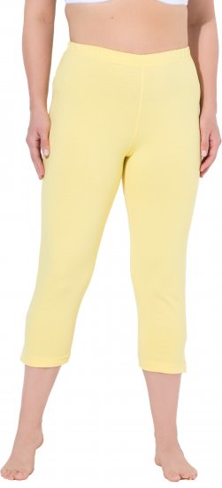 Ulla Popken Basic Stretch Knit Capris Orange - Naisten farkut ja housut isot koot - 