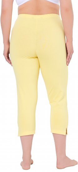 Ulla Popken Basic Stretch Knit Capris Orange - Naisten farkut ja housut isot koot - 