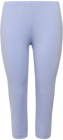 Ulla Popken Basic Stretch Knit Capris Blue - Naisten farkut ja housut isot koot - 