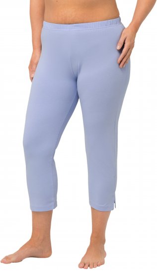 Ulla Popken Basic Stretch Knit Capris Blue - Naisten farkut ja housut isot koot - 