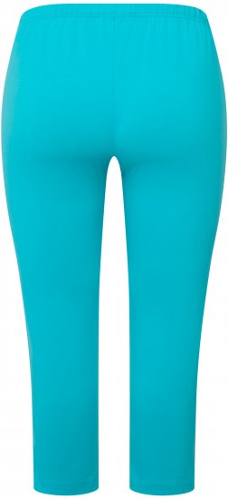 Ulla Popken Basic Stretch Knit Capris Blue - Naisten farkut ja housut isot koot - 