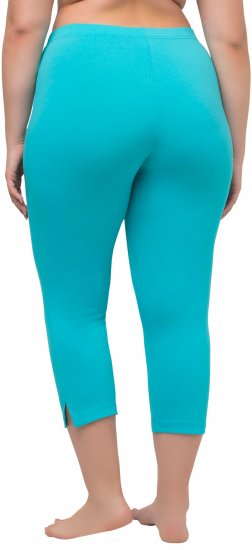 Ulla Popken Basic Stretch Knit Capris Blue - Naisten farkut ja housut isot koot - 