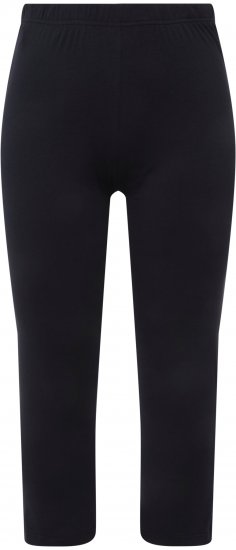 Ulla Popken Basic Stretch Knit Capris Navy - Naisten farkut ja housut isot koot - 