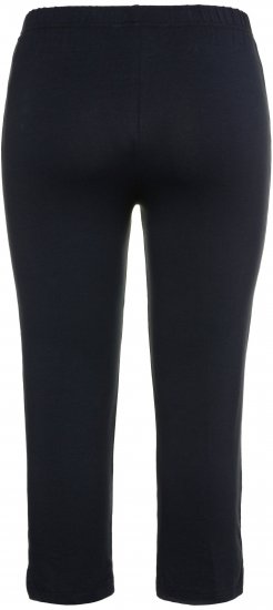 Ulla Popken Basic Stretch Knit Capris Navy - Naisten farkut ja housut isot koot - 