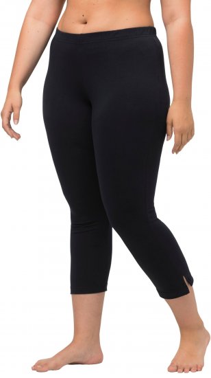 Ulla Popken Basic Stretch Knit Capris Navy - Naisten farkut ja housut isot koot - 