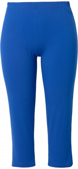 Ulla Popken Basic Stretch Knit Capris Blue - Ulla Popken - 