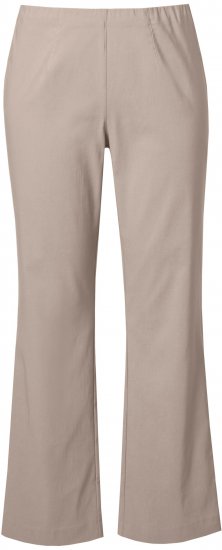 Ulla Popken Classic Stretch Bengaline Comfort Pants Beige - Naisten farkut ja housut isot koot - 